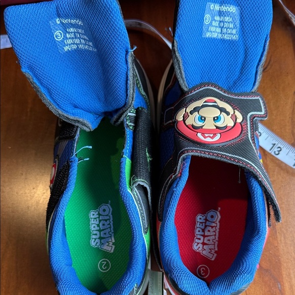 Nintendo Kids Sneakers Blue Green Red Mario Luigi Runners Sizes 3 and 13 - Picture 13 of 14